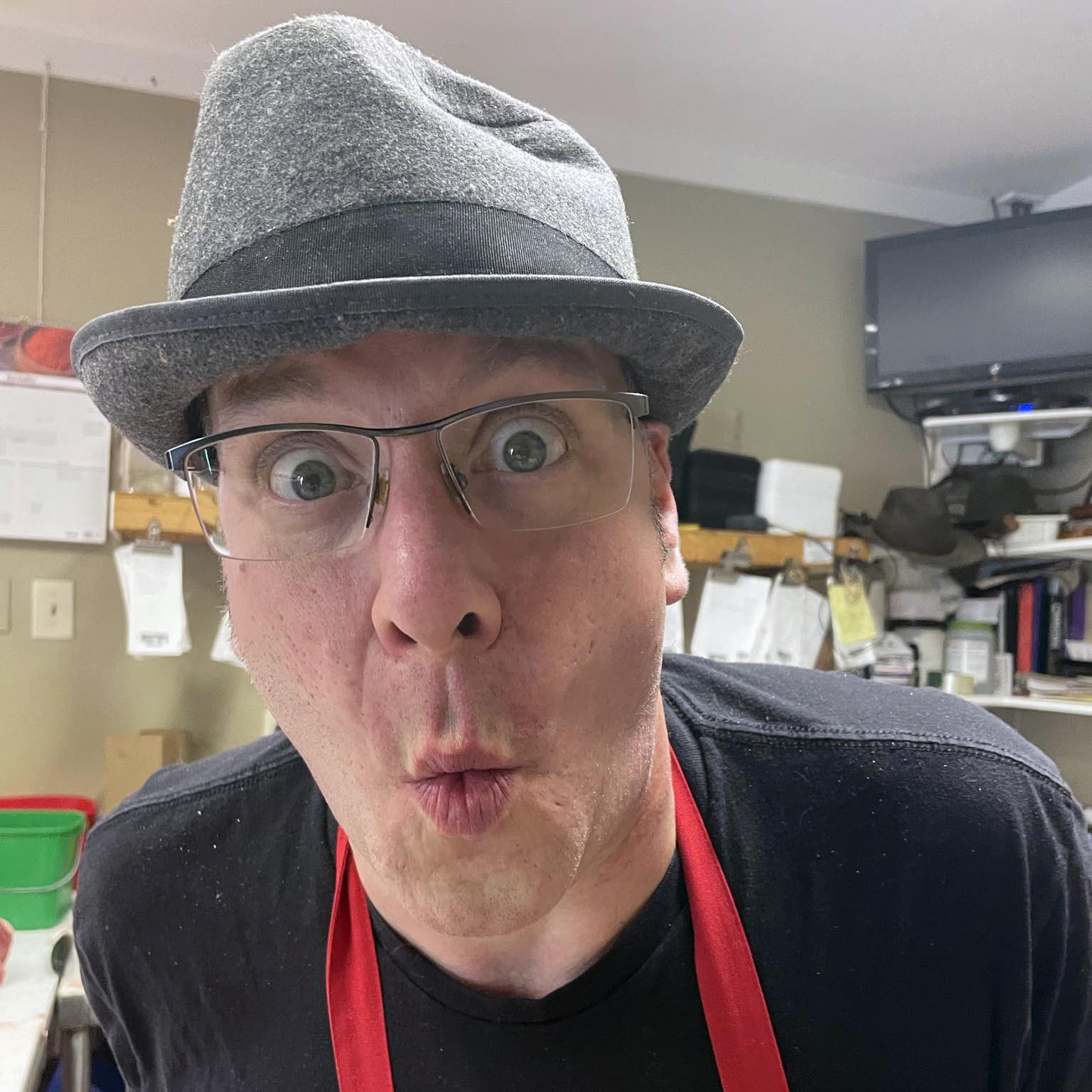 Drew D'Angelo at Mazzye's Meats